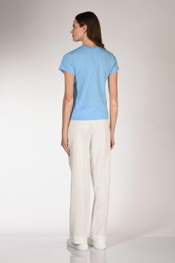 Tshirt M. Corta Azzurro Donna - 5