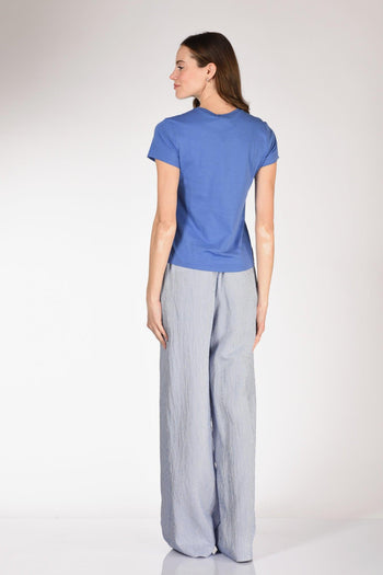 Tshirt M. Corta Azzurro Scuro Donna - 5