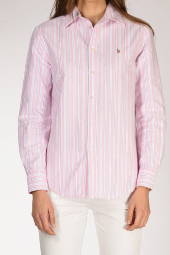 Camicia Rigata Rosa/blu Donna - 3