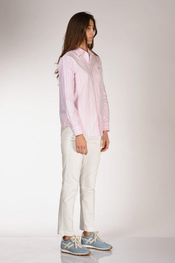 Camicia Rigata Rosa/blu Donna - 4