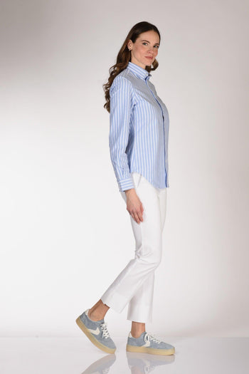 Camicia Rigata Azzurro/bianco Donna - 4