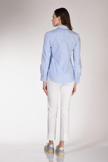 Camicia Rigata Azzurro/bianco Donna - 5