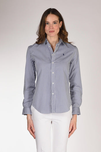 Camicia Rigata Bianco/blu Donna - 2