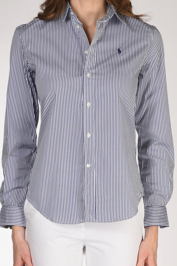Camicia Rigata Bianco/blu Donna - 3