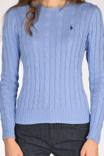 Maglia Treccia Azzurro Donna - 3