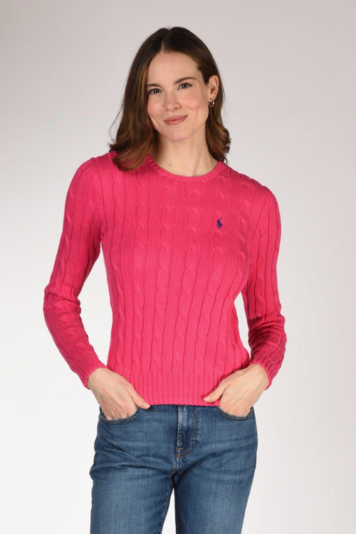 Maglia Treccia Fucsia Donna