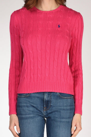 Maglia Treccia Fucsia Donna - 3