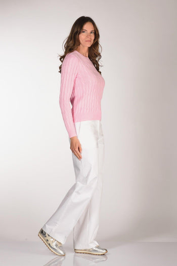 Maglia Treccia Rosa Donna - 5