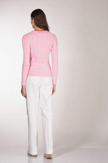Maglia Treccia Rosa Donna - 6