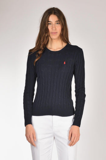 Maglia Treccia Blu Donna - 2