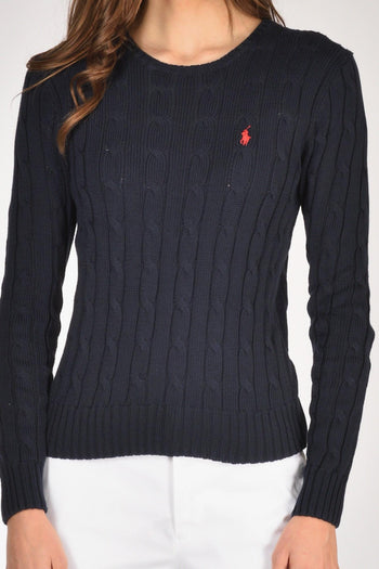 Maglia Treccia Blu Donna - 3