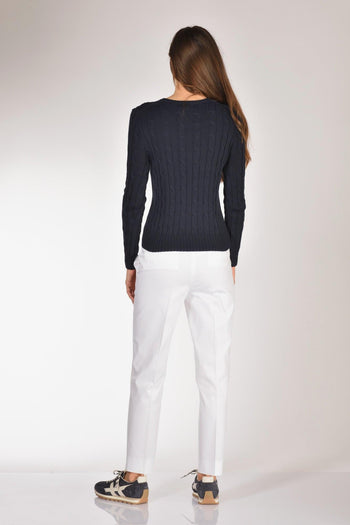 Maglia Treccia Blu Donna - 5