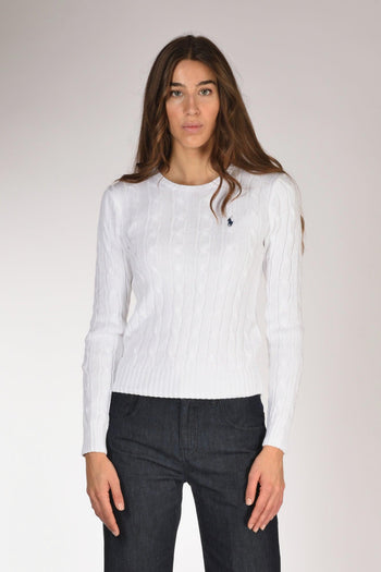 Maglia Treccia Bianco Donna - 2