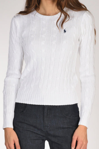 Maglia Treccia Bianco Donna - 3