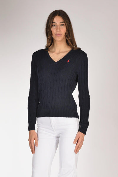 Maglia V Blu Donna