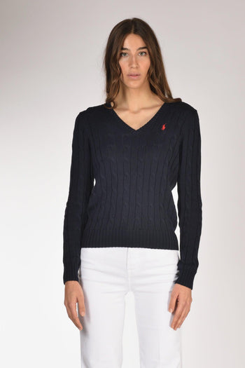 Maglia V Blu Donna - 2