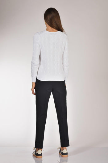 Maglia V Bianco Donna - 5