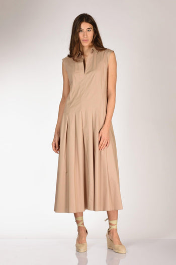 Abito Smanicato Beige Scuro Donna - 2