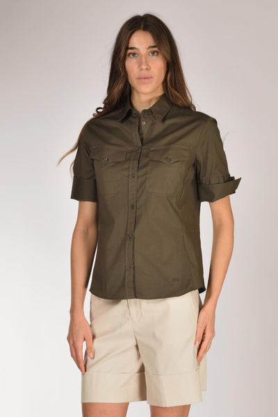 Camicia Tasche Verde Donna
