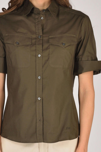 Camicia Tasche Verde Donna - 3