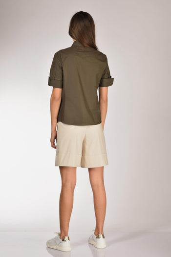 Camicia Tasche Verde Donna - 5