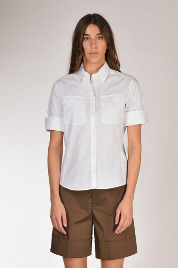 Camicia Tasche Bianco Donna - 2