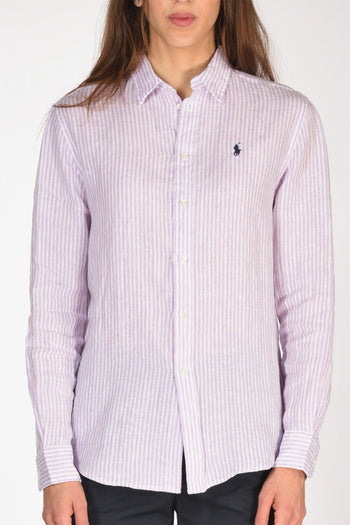 Camicia Rigata Viola/bianco Donna - 3