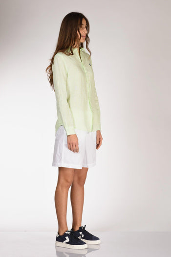 Camicia Rigata Verde Chiaro/bianco Donna - 4