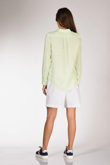 Camicia Rigata Verde Chiaro/bianco Donna - 5