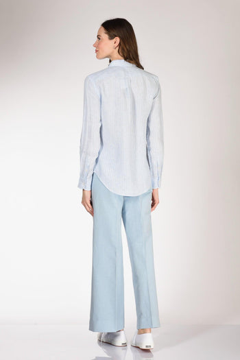 Camicia Rigata Blu/bianco Donna - 5