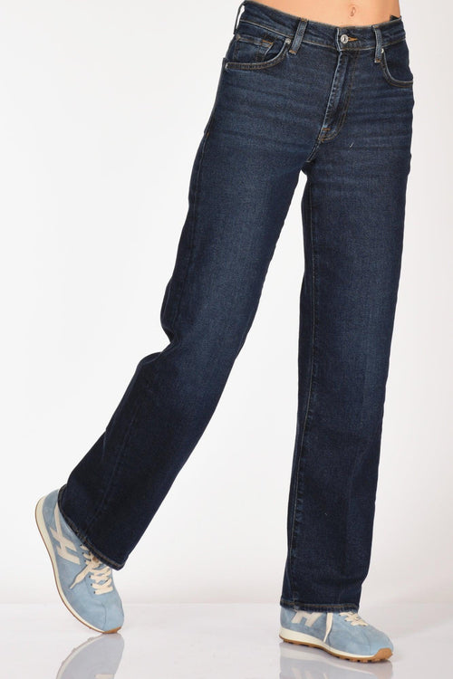 Jeans Stovepipe Blu Scuro Donna