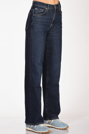Jeans Stovepipe Blu Scuro Donna - 5