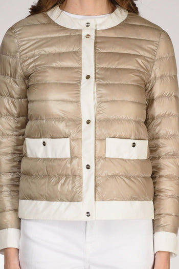 Piumino Cappa Beige/bianco Donna - 3