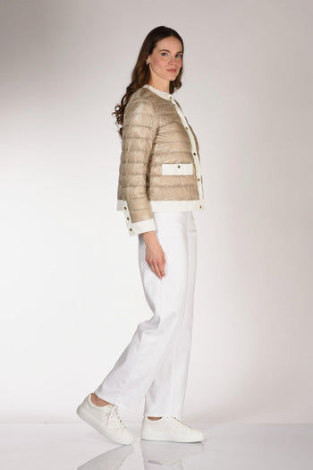 Piumino Cappa Beige/bianco Donna - 4