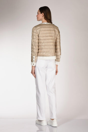Piumino Cappa Beige/bianco Donna - 5