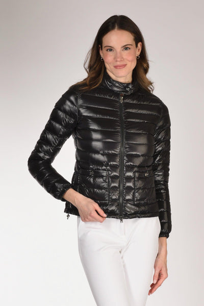 Piumino Zip Nero Donna