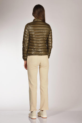 Piumino Zip Verde Donna - 5