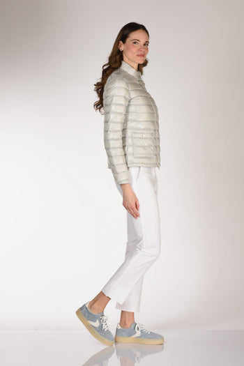Piumino Zip Grigio Perla Donna - 4