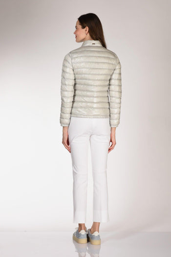 Piumino Zip Grigio Perla Donna - 5