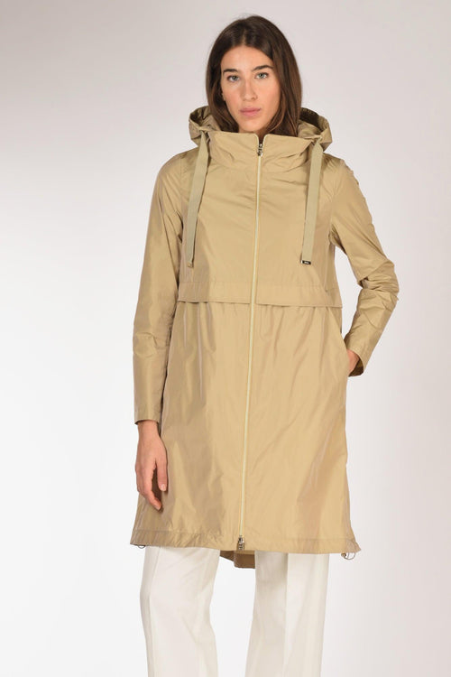 Parka Taffeta Beige Chiaro Donna