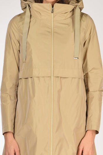 Parka Taffeta Beige Chiaro Donna - 3