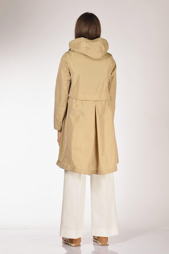 Parka Taffeta Beige Chiaro Donna - 5