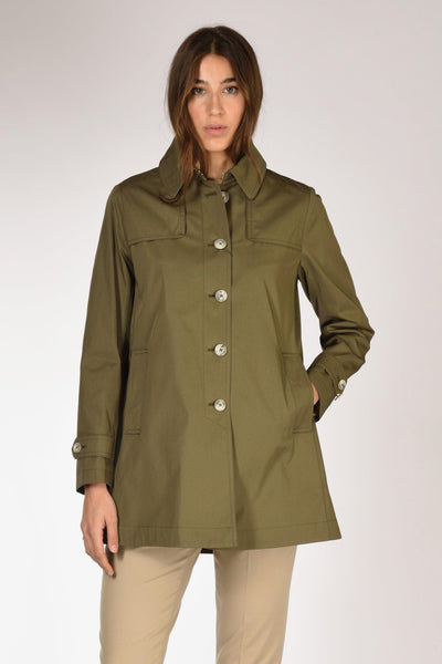 Caban Con Colletto Verde Donna