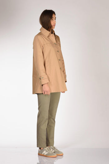 Caban Con Colletto Beige Cammello Donna - 4