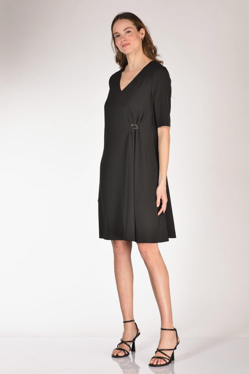 Abito Moschettone Nero Donna