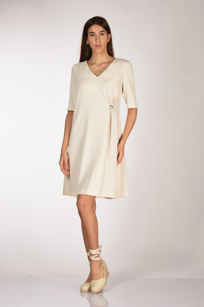 Abito Moschettone Bianco Donna