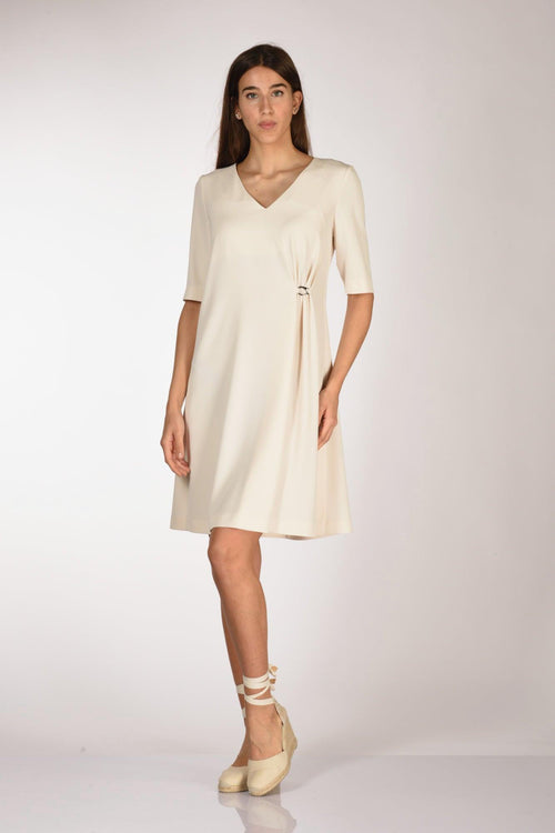 Abito Moschettone Bianco Donna