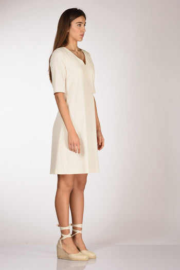 Abito Moschettone Bianco Donna - 4
