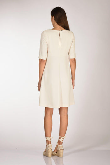Abito Moschettone Bianco Donna - 5