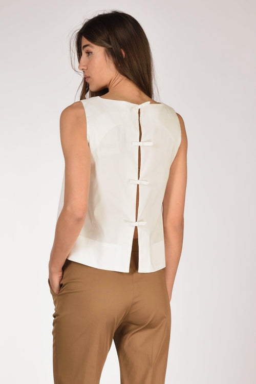 Camicia Fiocco Bianco Donna